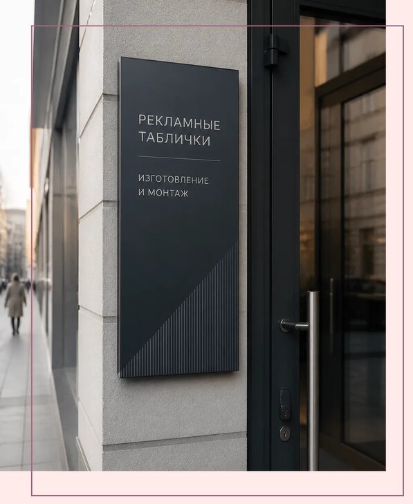 Рекламные таблички в Печоре по цене от 4582 р. | Аванза-Пчр