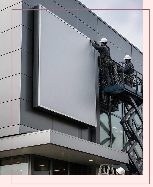 Реклама на фасаде ТЦ в Печоре по цене от 18837 р. | Аванза-Пчр